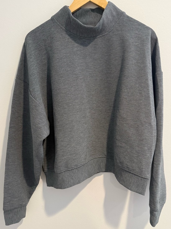 CALIA by Carrie Underwood Tops - CALIA by Carrie Underwood Gray Ribbed Mock Neck Sweatshirt Size Large